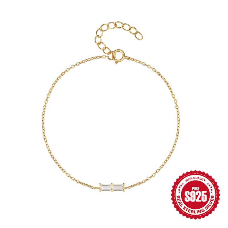 S925 Crystal Bracelet Chain Hypoallergenic Hand Ornament