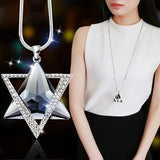 Star of David Resin Pendant Necklace for Women
