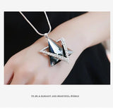 Star of David Resin Pendant Necklace for Women