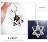 Star of David Resin Pendant Necklace for Women