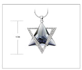 Star of David Resin Pendant Necklace for Women