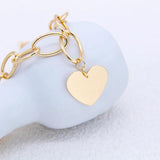 Big Heart Love Pendant Chain Choker Collar Necklace for Women Girls