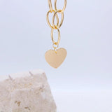 Big Heart Love Pendant Chain Choker Collar Necklace for Women Girls