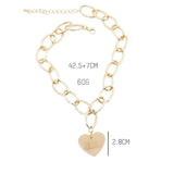 Big Heart Love Pendant Chain Choker Collar Necklace for Women Girls