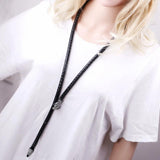 Punk Crystal Plated Magnetic Snake Necklace For Women
