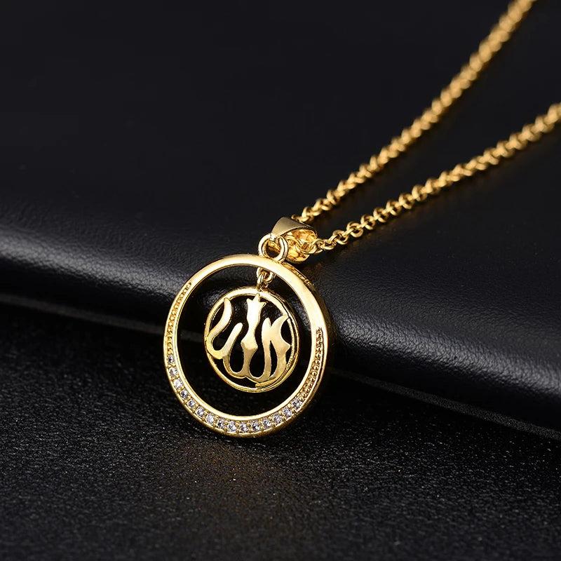 Arabic Women Gold Muslim Allah Charm Pendant Necklace Ramadan Gift