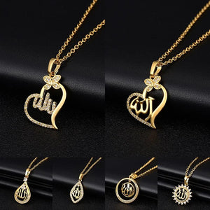 Arabic Women Gold Muslim Allah Charm Pendant Necklace Ramadan Gift