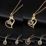 Arabic Women Gold Muslim Allah Charm Pendant Necklace Ramadan Gift