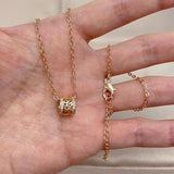 Rose Gold Waist Necklace for Women 585 Fine Jewelry Long Pendant