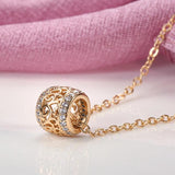 Rose Gold Waist Necklace for Women 585 Fine Jewelry Long Pendant
