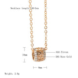 Rose Gold Waist Necklace for Women 585 Fine Jewelry Long Pendant