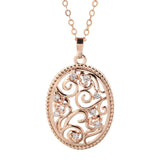 Vintage Flower Pendant Necklace 585 Rose Fine Jewelry