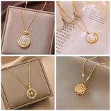 Irregular Oval Letter Pendant Necklace For Women Personality