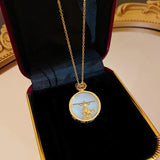 Irregular Oval Letter Pendant Necklace For Women Personality