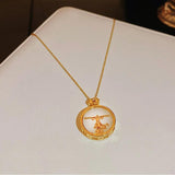 Irregular Oval Letter Pendant Necklace For Women Personality