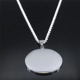 Islamic Muslim Round Necklace God Allah Chain Jewelry N2229S05