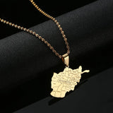 Afghanistan Cities Map Pendant Necklaces For Women