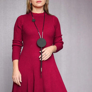 Rubber Long Pendant Necklace Women Sweater Chain Jewelry