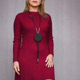 Rubber Long Pendant Necklace Women Sweater Chain Jewelry