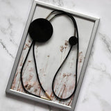 Rubber Long Pendant Necklace Women Sweater Chain Jewelry