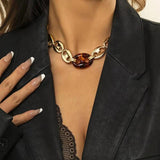Hip Hop Clavicle Necklace for Women - Egirl Pig Nose Buckle Chain