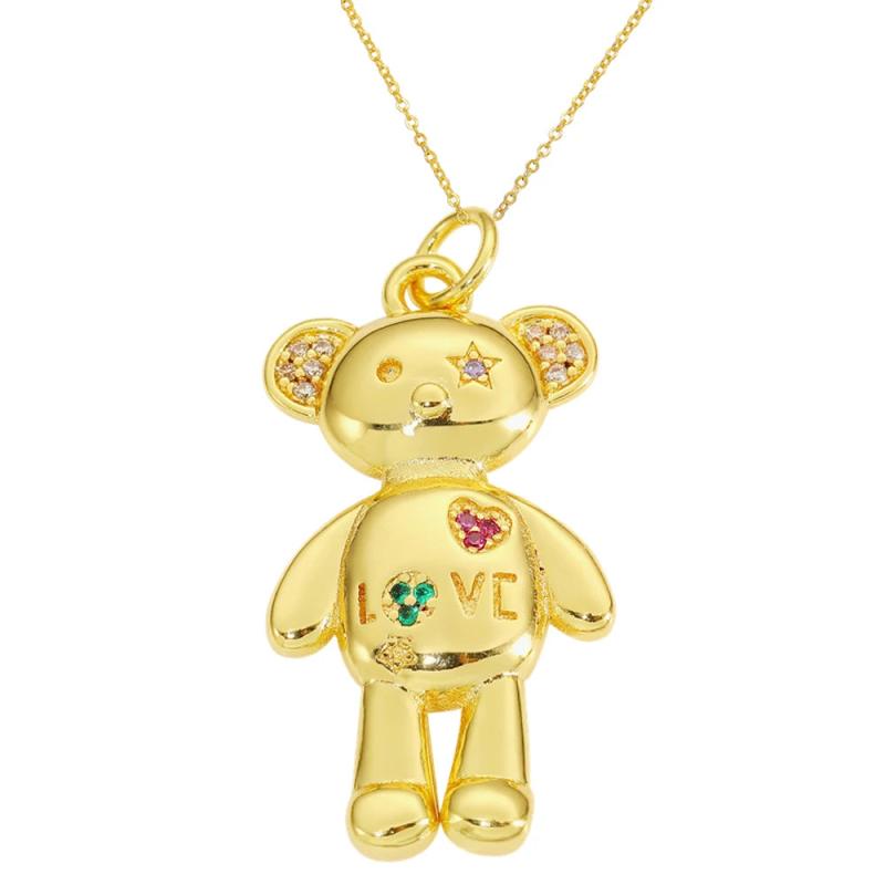 18K Gold Plated Zircon Pendant Necklace