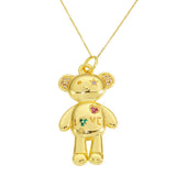 18K Gold Plated Zircon Pendant Necklace