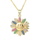 18K Gold Plated Zircon Pendant Necklace