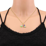 Central African Republic Map Flag Pendant Necklace
