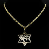 Star of David Tree of Life Necklace Hollow Pendant Hexagram Plant