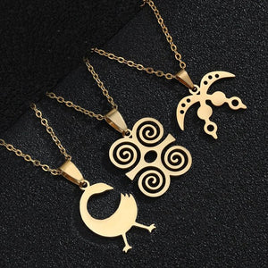 African Symbol Necklaces Adinkra Sankofa Ethnic Jewelry