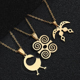 African Symbol Necklaces Adinkra Sankofa Ethnic Jewelry