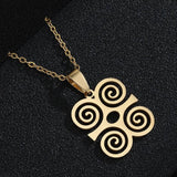 African Symbol Necklaces Adinkra Sankofa Ethnic Jewelry
