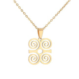 African Symbol Necklaces Adinkra Sankofa Ethnic Jewelry