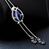Tulip Long Chain Necklace Women Flower Pendant Statement Jewelry