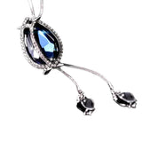 Tulip Long Chain Necklace Women Flower Pendant Statement Jewelry