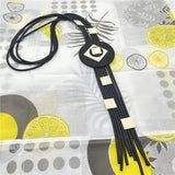 Rubber Jewelry Gothic Sweater Chains Big Necklaces Women Long Necklace