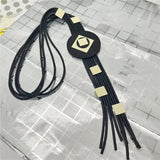 Rubber Jewelry Gothic Sweater Chains Big Necklaces Women Long Necklace