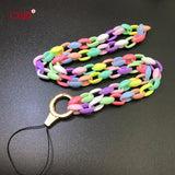 Colorful Acrylic Phone Chains for Women - Halter Neck Cellphone Strap