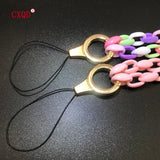 Colorful Acrylic Phone Chains for Women - Halter Neck Cellphone Strap