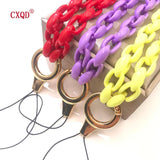 Colorful Acrylic Phone Chains for Women - Halter Neck Cellphone Strap