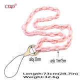 Colorful Acrylic Phone Chains for Women - Halter Neck Cellphone Strap