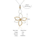 Flower Pendant Long Necklace Snake Chain Statement Sweater Chain Women