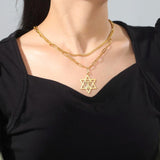 Shamash Menorah w/ Star of David Necklace for Faith, Hanukkah & Sabbath