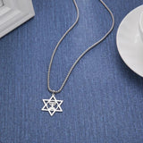 Shamash Menorah w/ Star of David Necklace for Faith, Hanukkah & Sabbath