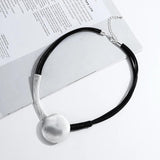 Big Round Metal Pendant Necklace Women Jewelry