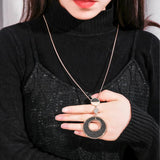 Crystal Pendant Long Necklace Chain Jewelry for Women