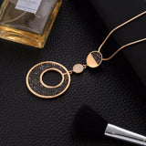 Crystal Pendant Long Necklace Chain Jewelry for Women