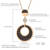 Crystal Pendant Long Necklace Chain Jewelry for Women