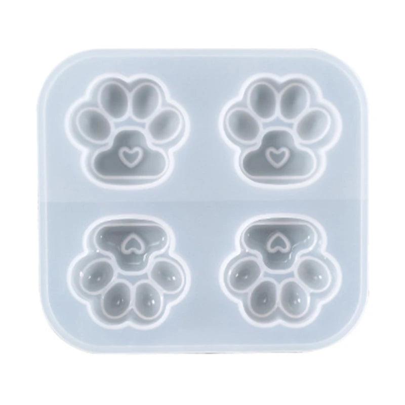 Cat Paw Keychain Silicone Mold for Epoxy Resin DIY